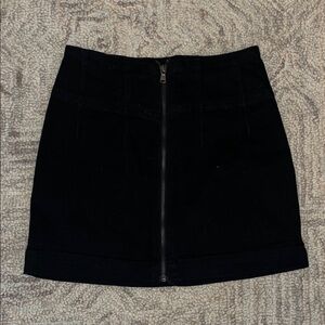 Free People Black Mini Skirt